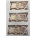 CYPRUS 1992 . ONE 1 POUND BANKNOTES . CONSECUTIVE TRIO . VERY SCARCE